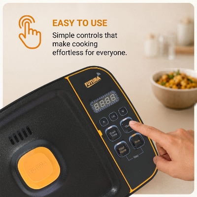 Picture of Futura Smart Pot with Smart App Automatic Rice Cooking Slow Cooking, Sauté, Fry, Steam & Warm Function,100+ Guided Recipes,Portable Table-Top Cooker